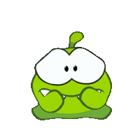 Scared Om Nom Sticker