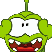 Screaming Om Nom Sticker