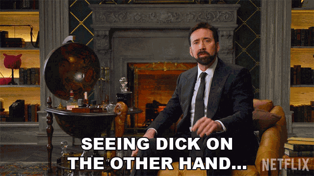 Seeing A Dick On The Other Hand Nicolas Cage GIF