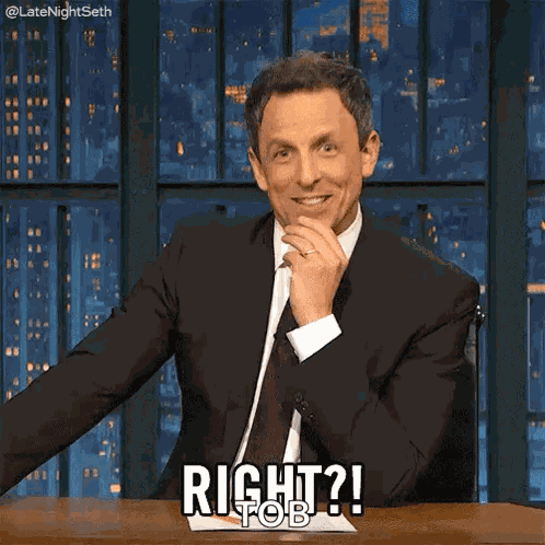 Seth Meyers Right GIF