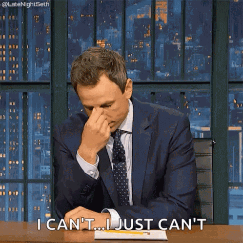 Seth Meyers Stressed GIF