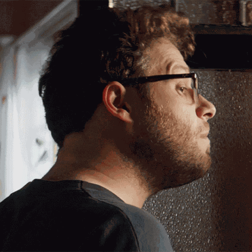 Seth Rogen Snooping GIF