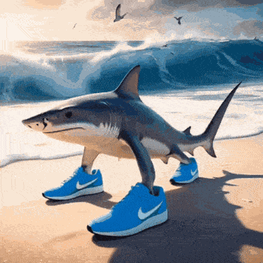 Shark Memes Beach GIF