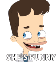 Shes Funny Nick Birch Sticker