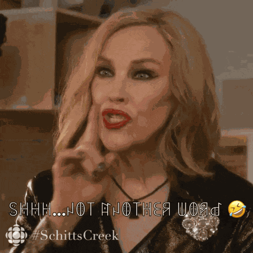 Shh Moira Rose GIF