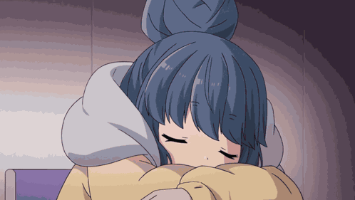 Shima Rin Sleeping Yuru Camp GIF
