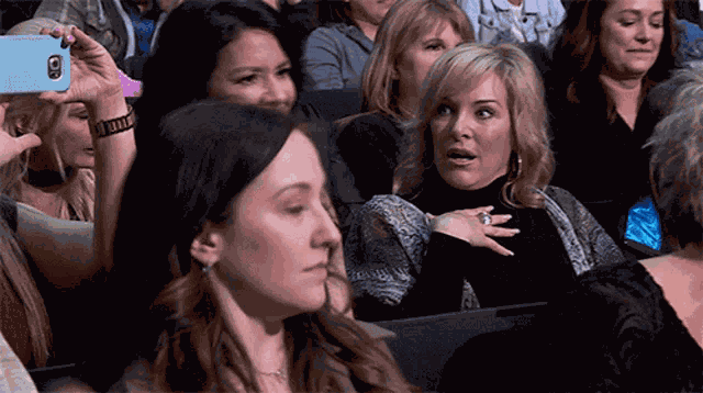 Shocked Clutch Pearls GIF