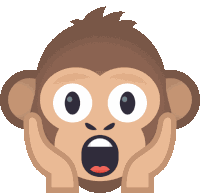 Shocked Monkey Monkey Sticker