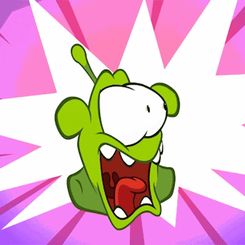 Shocked Om Nom GIF