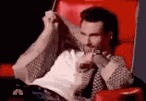 Shy Adam GIF
