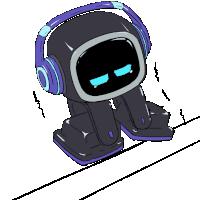Shy Emo Robot Discord Sticker