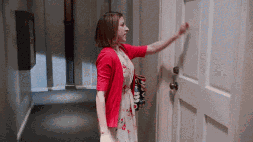 Shy Knock GIF