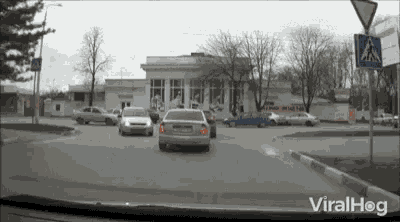 Side Swipe Car Accident GIF