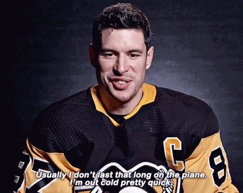 Sidney Crosby Usually I Dont Last That Long On The Plane GIF