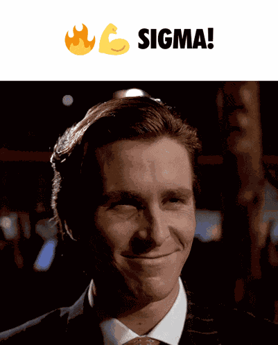 Sigma Patrick Bateman GIF