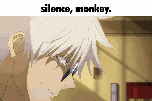 Silence Monkey Gojo Blegh GIF