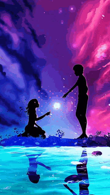 Silhouette Love GIF