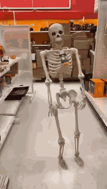 Skeleton Falling GIF
