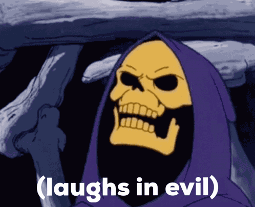 Skeletor Laughs In Evil Laughing Myah Myaah Dasmemeistgut GIF