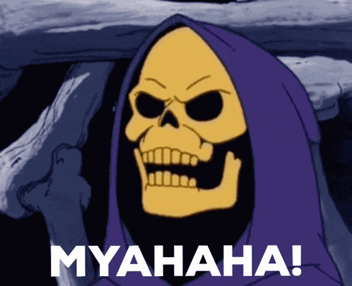 Skeletor Myah Myaah Myahahaha Laughing Dasmemistgut GIF