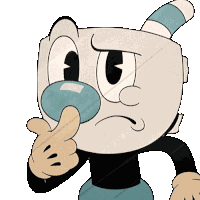 Skeptical Mugman Sticker