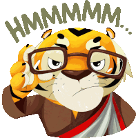 Skeptical Tiger Says Hmmmmm... In Bengali Sticker