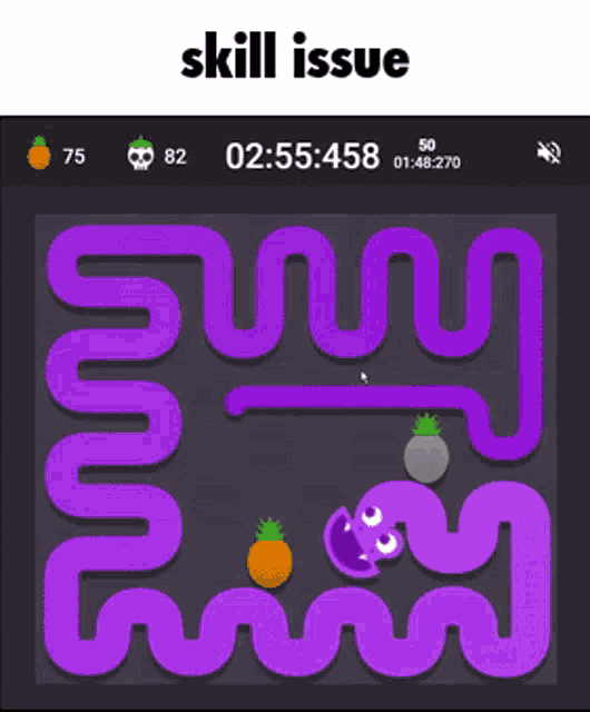 Skill Issue Google Snake GIF