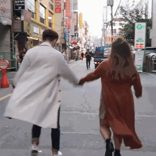Skipping Couples GIF