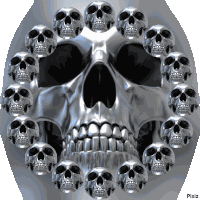 Skull Spinning Sticker