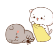Sleep Peach Goma Sticker
