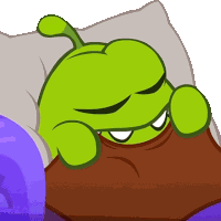 Sleeping Om Nom Sticker