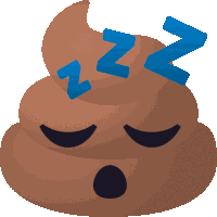 Sleeping Pile Of Poo Sticker