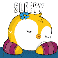 Sleepy Penguin Sticker