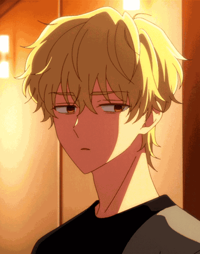 Slow Blink Cute Anime Boy GIF