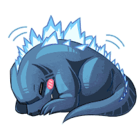 Small Scared Godzilla Sticker