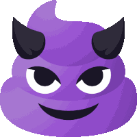 Smiling Face With Horns Poop Pile Of Poo Sticker