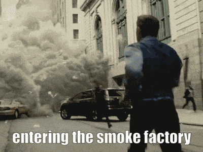 Smoke Running Man GIF
