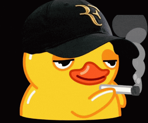 Smoking Duck Roger GIF