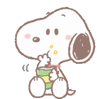 Snoopy Eat Sticker