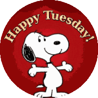 Snoopy Happy Tuesday Sticker