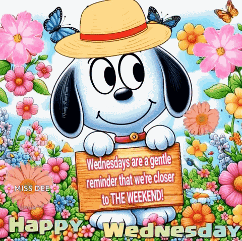 Snoopy Happy Wednesday GIF