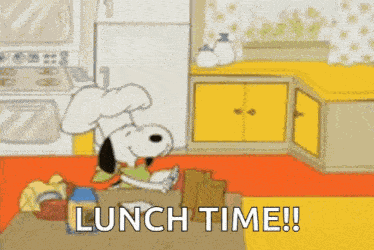 Snoopy Lunch GIF