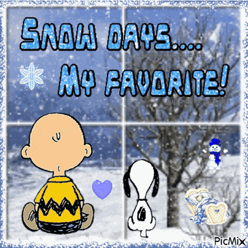 Snoopy Snow Day GIF