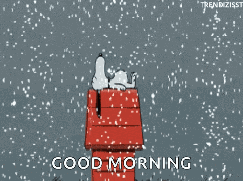 Snoopy Snow Day GIF