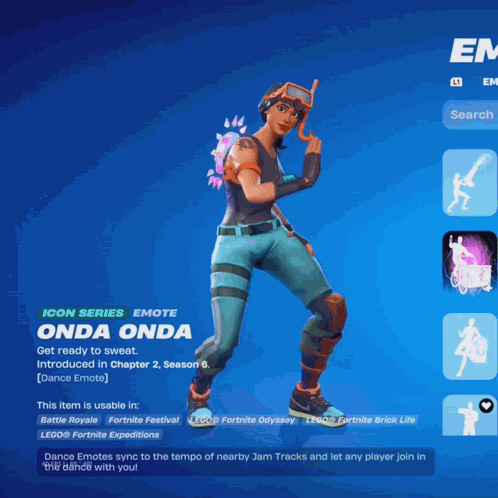 Snorkel Ops Doing Onda Onda Emote Fortnite GIF