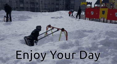 Snow Enjoy Your Day Quotes GIF