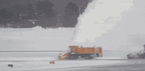 Snow Plow Blowing Snow GIF