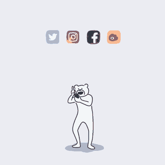 けたたましく動くクマ Sns インスタ　ツイッター　フェイスブック GIF