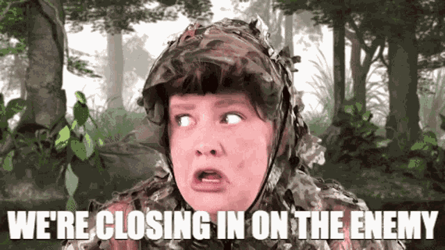 Soldier In Camo Swamp Camo GIF
