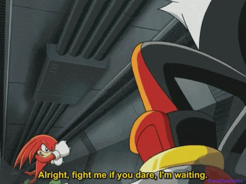 Sonic X Knuckles Vs Shadow GIF